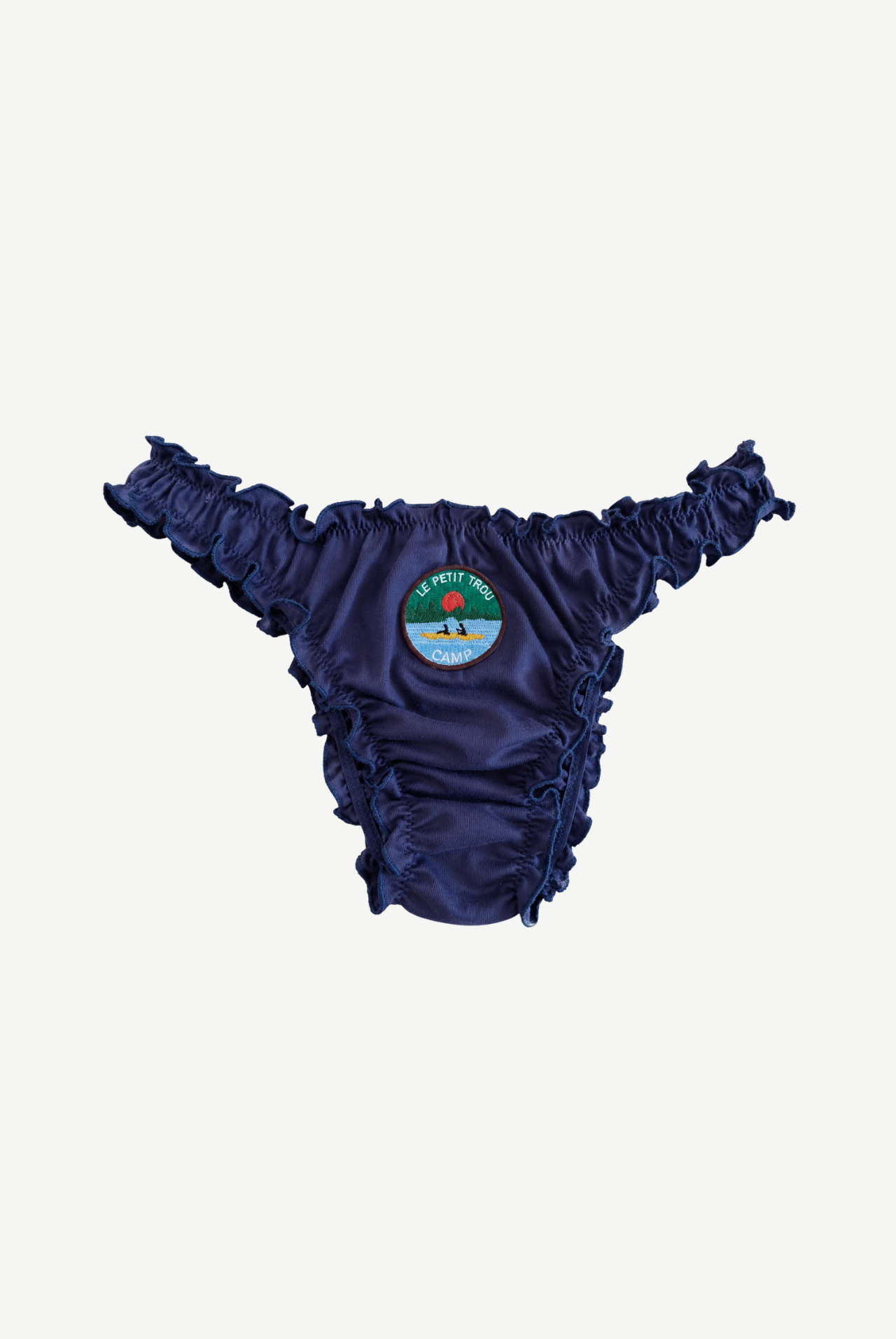 Camp Figi z bawełny organicznej z naszywką - navy