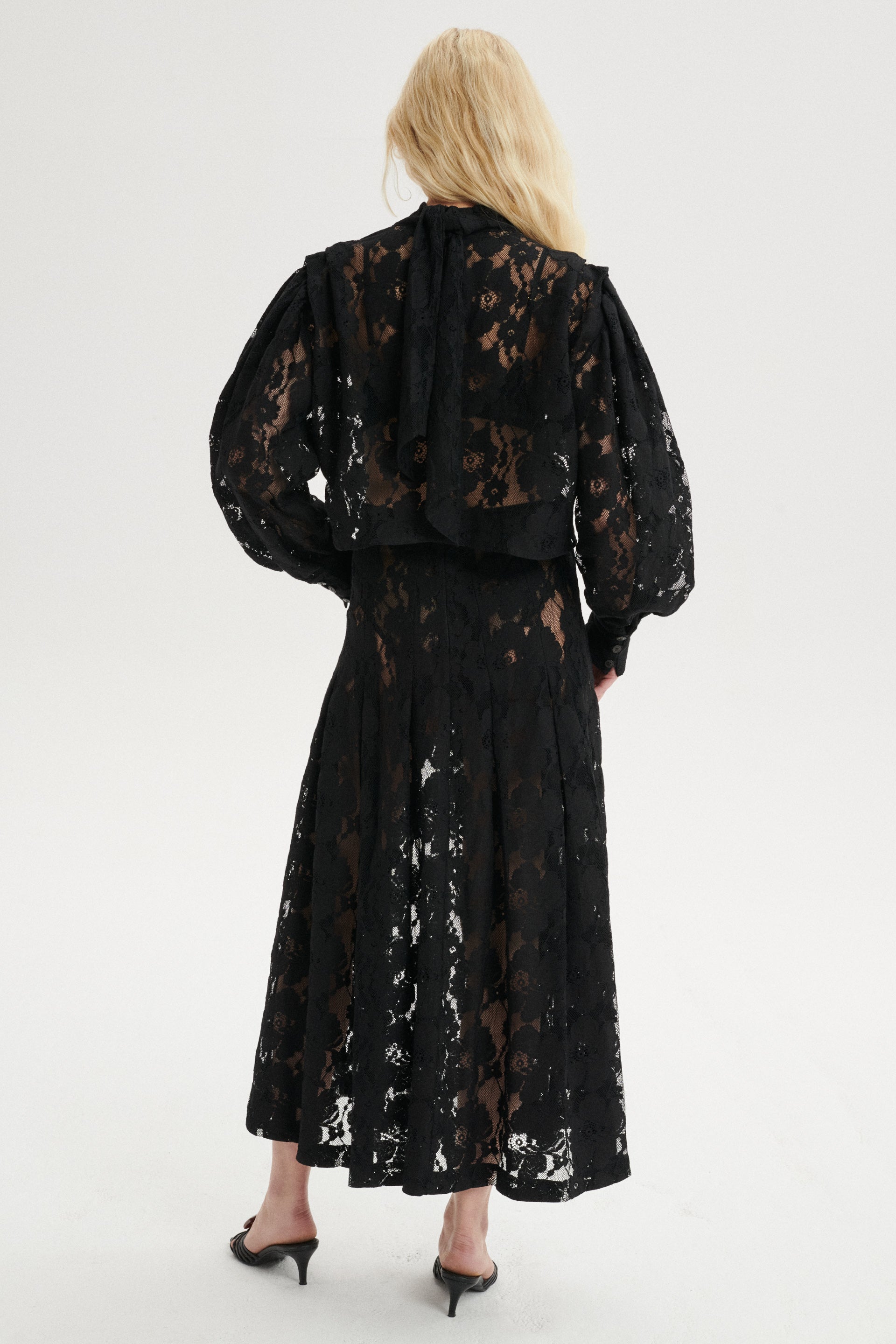 Arthur Spódnica koronkowa maxi - black