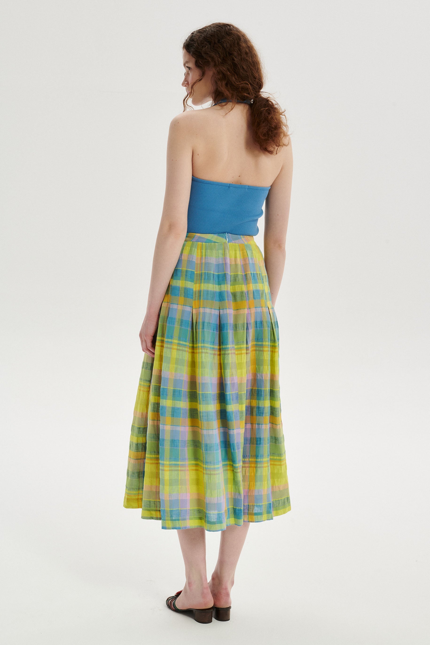 Gilbert Top halter z bawełny - blue