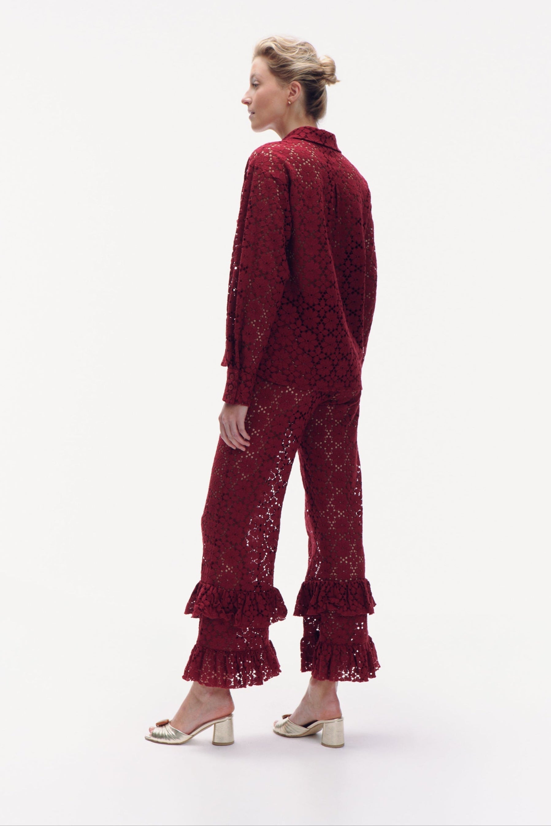 Malone Spodnie - burgundy