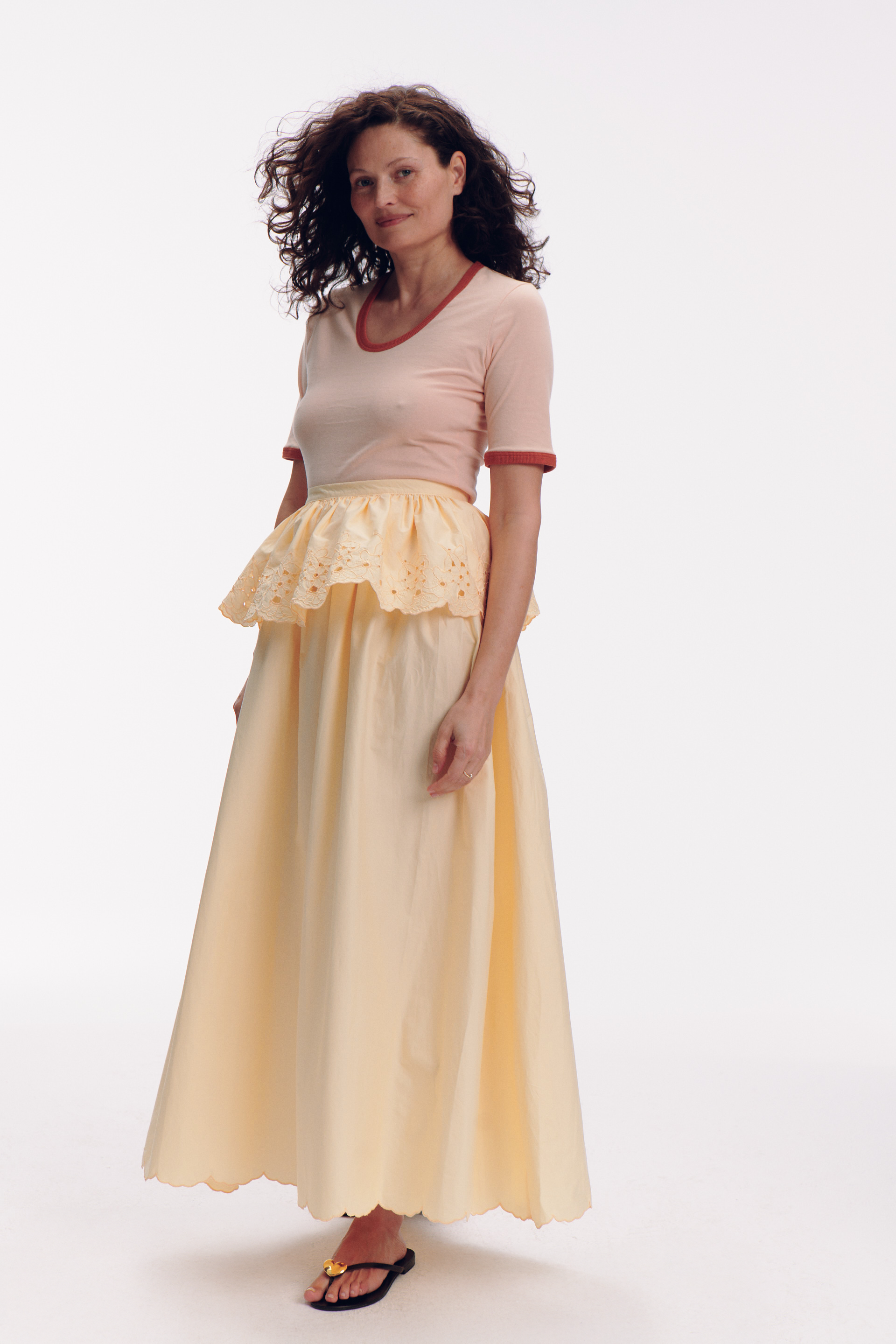 Philippe Bawełniany top - peach