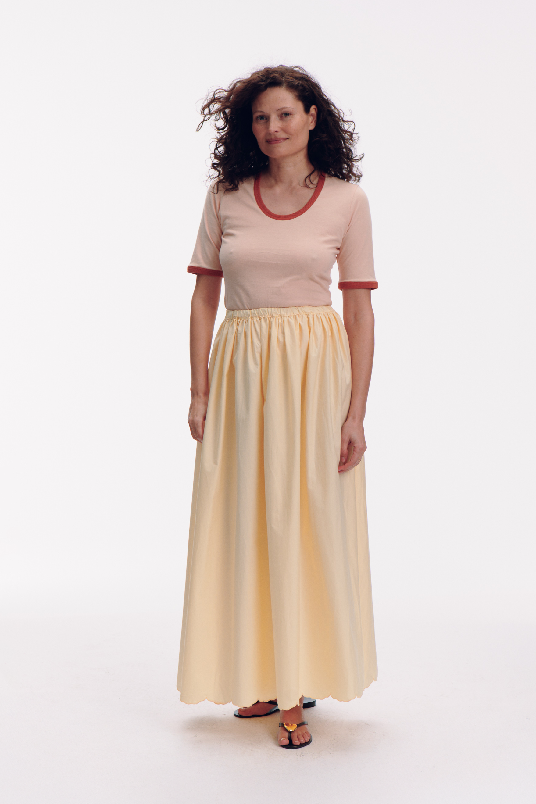 Philippe Bawełniany top - peach
