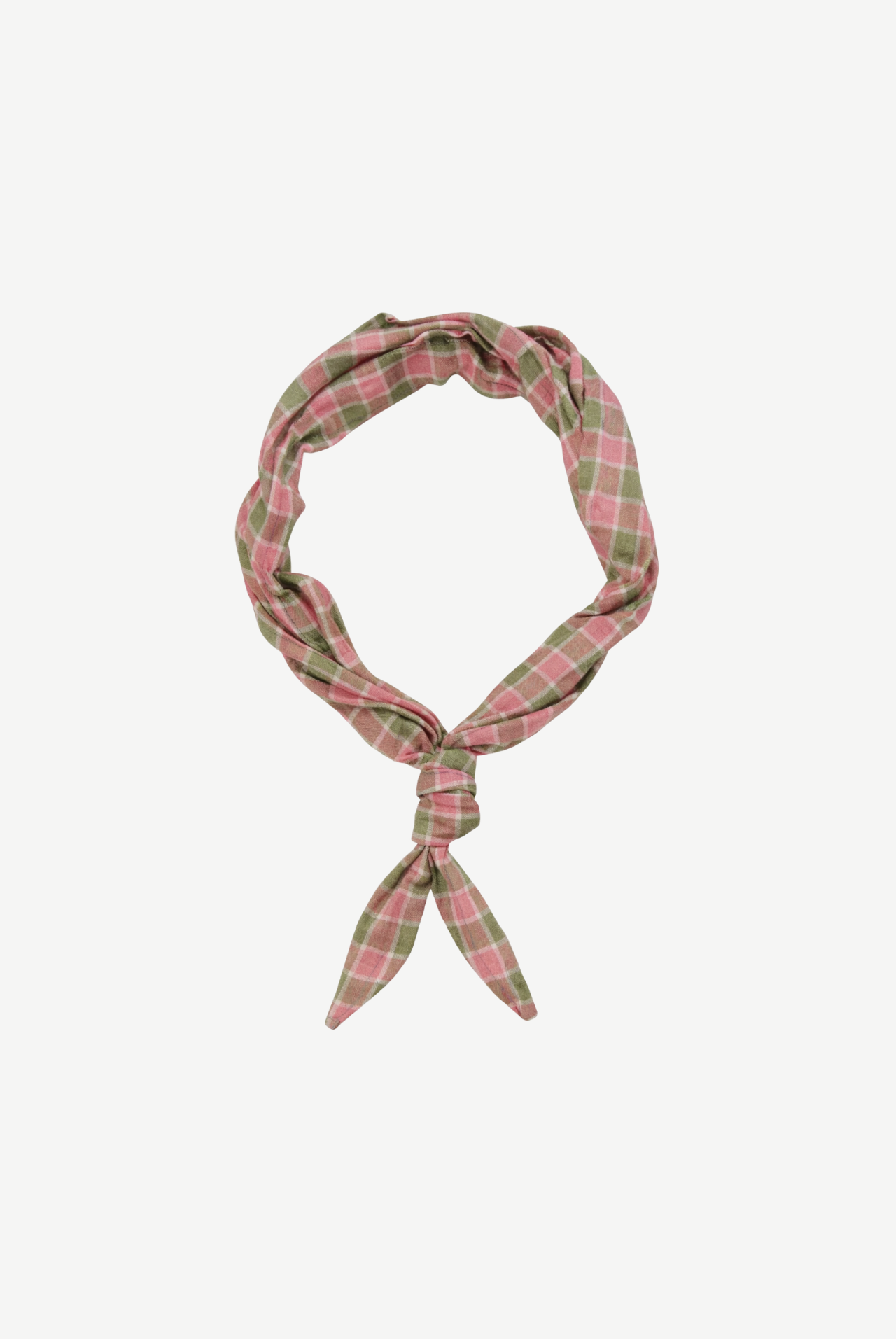 Axel Marszczona chusta w kratę - pink